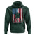 American Flag Football Hoodie Cool Distressed Vintage Patriotic Football Player - Wonder Print Shop