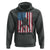 American Flag Football Hoodie Cool Distressed Vintage Patriotic Football Player - Wonder Print Shop