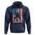 American Flag Football Hoodie Cool Distressed Vintage Patriotic Football Player - Wonder Print Shop