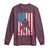American Flag Football Long Sleeve Shirt Cool Distressed Vintage Patriotic Football Player - Wonder Print Shop