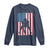 American Flag Football Long Sleeve Shirt Cool Distressed Vintage Patriotic Football Player - Wonder Print Shop