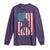 American Flag Football Long Sleeve Shirt Cool Distressed Vintage Patriotic Football Player - Wonder Print Shop