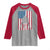 American Flag Football Raglan Shirt Cool Distressed Vintage Patriotic Football Player - Wonder Print Shop