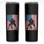 American Flag Football Skinny Tumbler Cool Distressed Vintage Patriotic Football Player - Wonder Print Shop