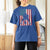 American Flag Football T Shirt For Women Cool Distressed Vintage Patriotic Football Player - Wonder Print Shop