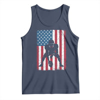 American Flag Football Tank Top Cool Distressed Vintage Patriotic Football Player - Wonder Print Shop