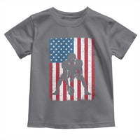 American Flag Football Toddler T Shirt Cool Distressed Vintage Patriotic Football Player - Wonder Print Shop