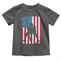 American Flag Football Toddler T Shirt Cool Distressed Vintage Patriotic Football Player - Wonder Print Shop