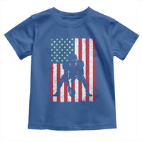 American Flag Football Toddler T Shirt Cool Distressed Vintage Patriotic Football Player - Wonder Print Shop
