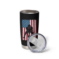 American Flag Football Tumbler Cup Cool Distressed Vintage Patriotic Football Player - Wonder Print Shop