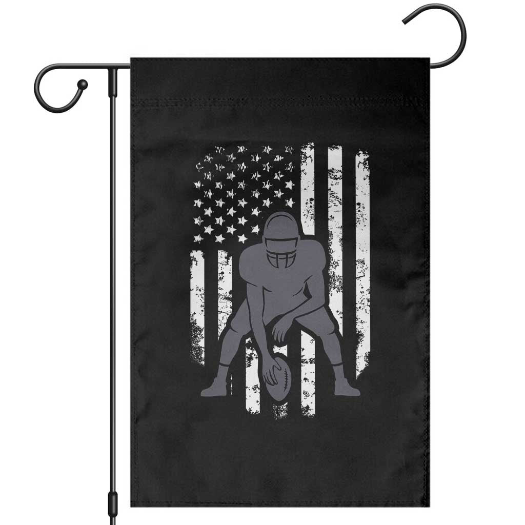 Football Player American Flag Garden Flag Cool Distressed Vintage Patriotic - Wonder Print Shop