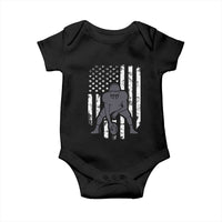 Football Player American Flag Baby Onesie Cool Distressed Vintage Patriotic - Wonder Print Shop