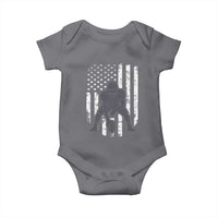 Football Player American Flag Baby Onesie Cool Distressed Vintage Patriotic - Wonder Print Shop
