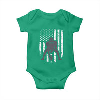 Football Player American Flag Baby Onesie Cool Distressed Vintage Patriotic - Wonder Print Shop