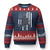 Football Player American Flag Ugly Christmas Sweater Cool Distressed Vintage Patriotic - Wonder Print Shop