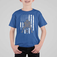 Football Player American Flag T Shirt For Kid Cool Distressed Vintage Patriotic - Wonder Print Shop