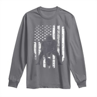 Football Player American Flag Long Sleeve Shirt Cool Distressed Vintage Patriotic - Wonder Print Shop