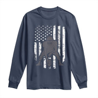 Football Player American Flag Long Sleeve Shirt Cool Distressed Vintage Patriotic - Wonder Print Shop
