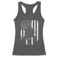 Football Player American Flag Racerback Tank Top Cool Distressed Vintage Patriotic - Wonder Print Shop