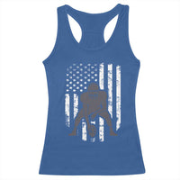 Football Player American Flag Racerback Tank Top Cool Distressed Vintage Patriotic - Wonder Print Shop