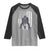 Football Player American Flag Raglan Shirt Cool Distressed Vintage Patriotic - Wonder Print Shop