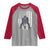 Football Player American Flag Raglan Shirt Cool Distressed Vintage Patriotic - Wonder Print Shop
