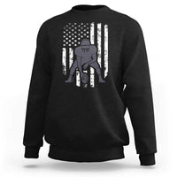 Football Player American Flag Sweatshirt Cool Distressed Vintage Patriotic - Wonder Print Shop