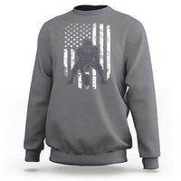 Football Player American Flag Sweatshirt Cool Distressed Vintage Patriotic - Wonder Print Shop