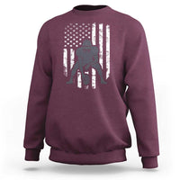 Football Player American Flag Sweatshirt Cool Distressed Vintage Patriotic - Wonder Print Shop