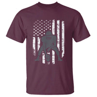 Football Player American Flag T Shirt Cool Distressed Vintage Patriotic - Wonder Print Shop