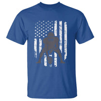 Football Player American Flag T Shirt Cool Distressed Vintage Patriotic - Wonder Print Shop