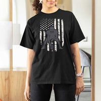 Football Player American Flag T Shirt For Women Cool Distressed Vintage Patriotic - Wonder Print Shop