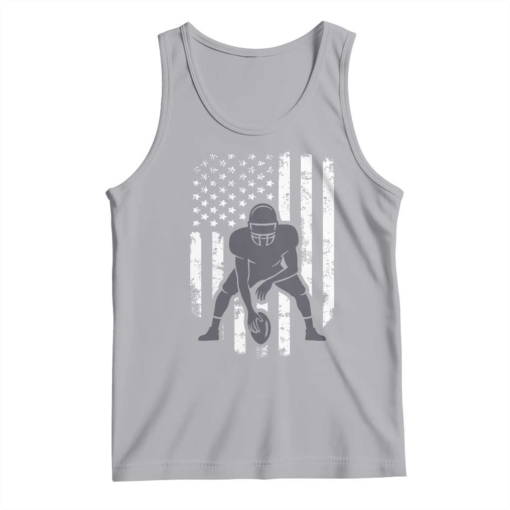 Football Player American Flag Tank Top Cool Distressed Vintage Patriotic - Wonder Print Shop