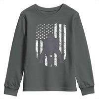 Football Player American Flag Youth Sweatshirt Cool Distressed Vintage Patriotic - Wonder Print Shop