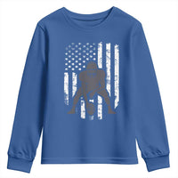 Football Player American Flag Youth Sweatshirt Cool Distressed Vintage Patriotic - Wonder Print Shop