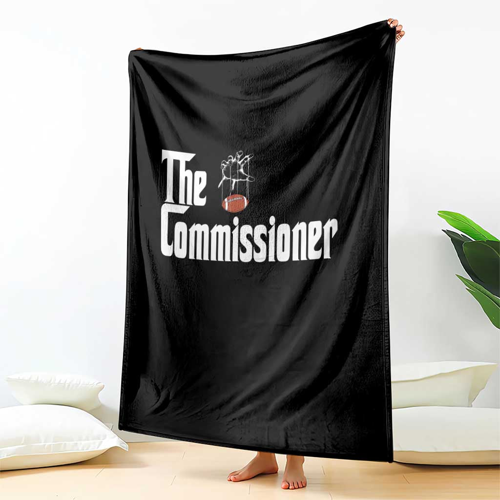 Fantasy Football Commissioner Throw Blanket Draft Party Commish FFL - Wonder Print Shop