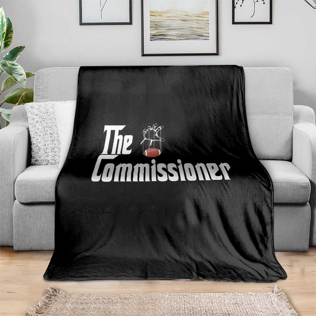Fantasy Football Commissioner Throw Blanket Draft Party Commish FFL - Wonder Print Shop