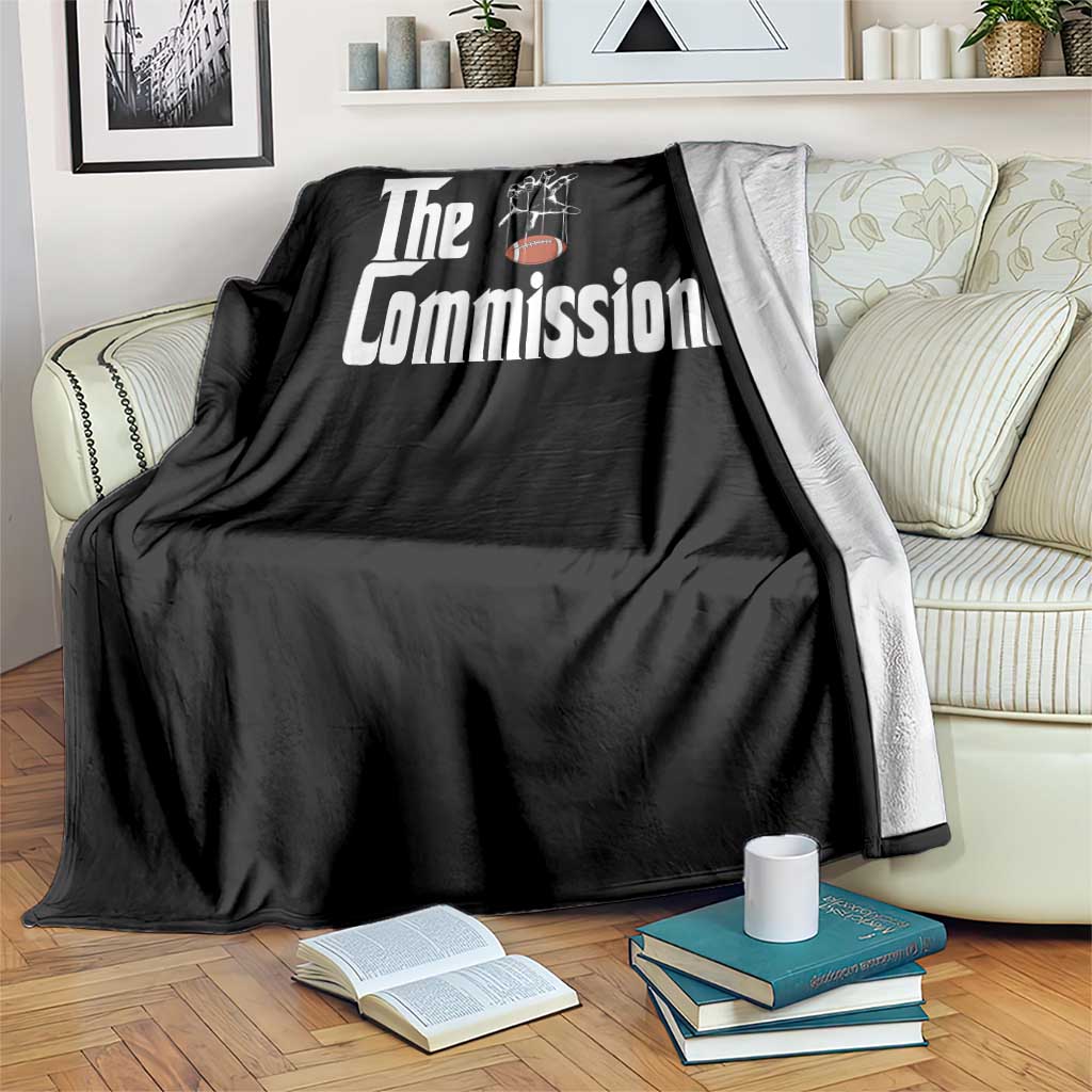 Fantasy Football Commissioner Throw Blanket Draft Party Commish FFL - Wonder Print Shop