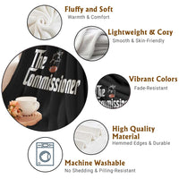 Fantasy Football Commissioner Throw Blanket Draft Party Commish FFL - Wonder Print Shop