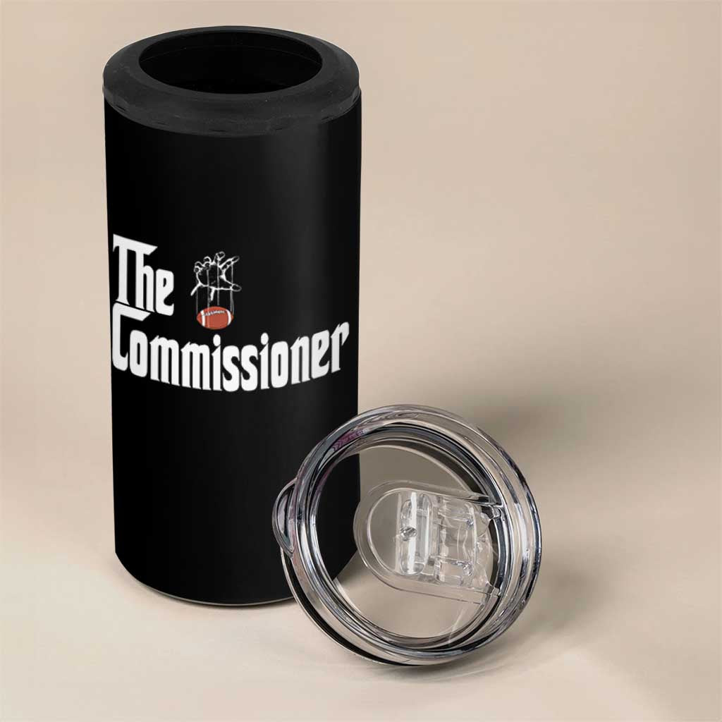 Fantasy Football Commissioner 4 in 1 Can Cooler Tumbler Draft Party Commish FFL - Wonder Print Shop