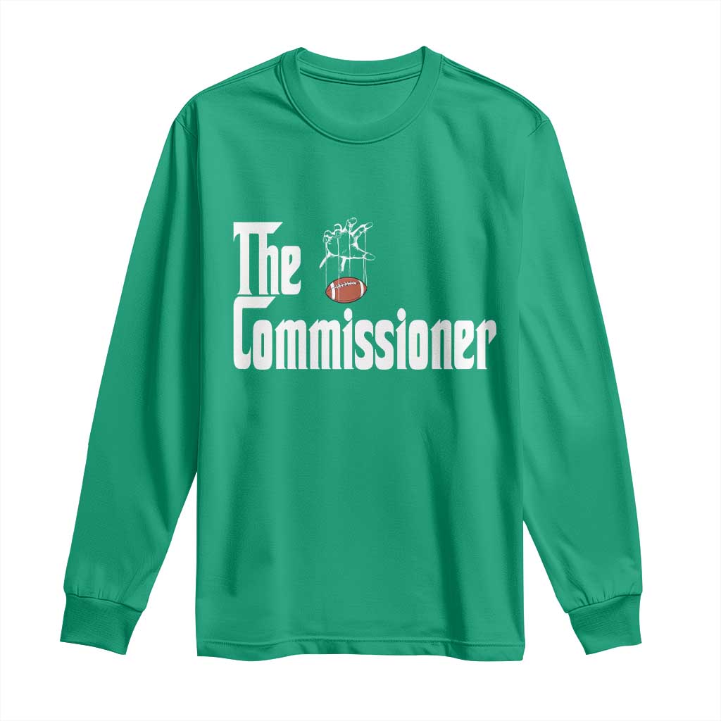 Fantasy Football Commissioner Long Sleeve Shirt Draft Party Commish FFL - Wonder Print Shop