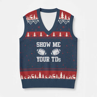 Funny Fantasy Football V-Neck Knit Sweater Vest Show Me Your TDs Draft Party commish FFL - Wonder Print Shop