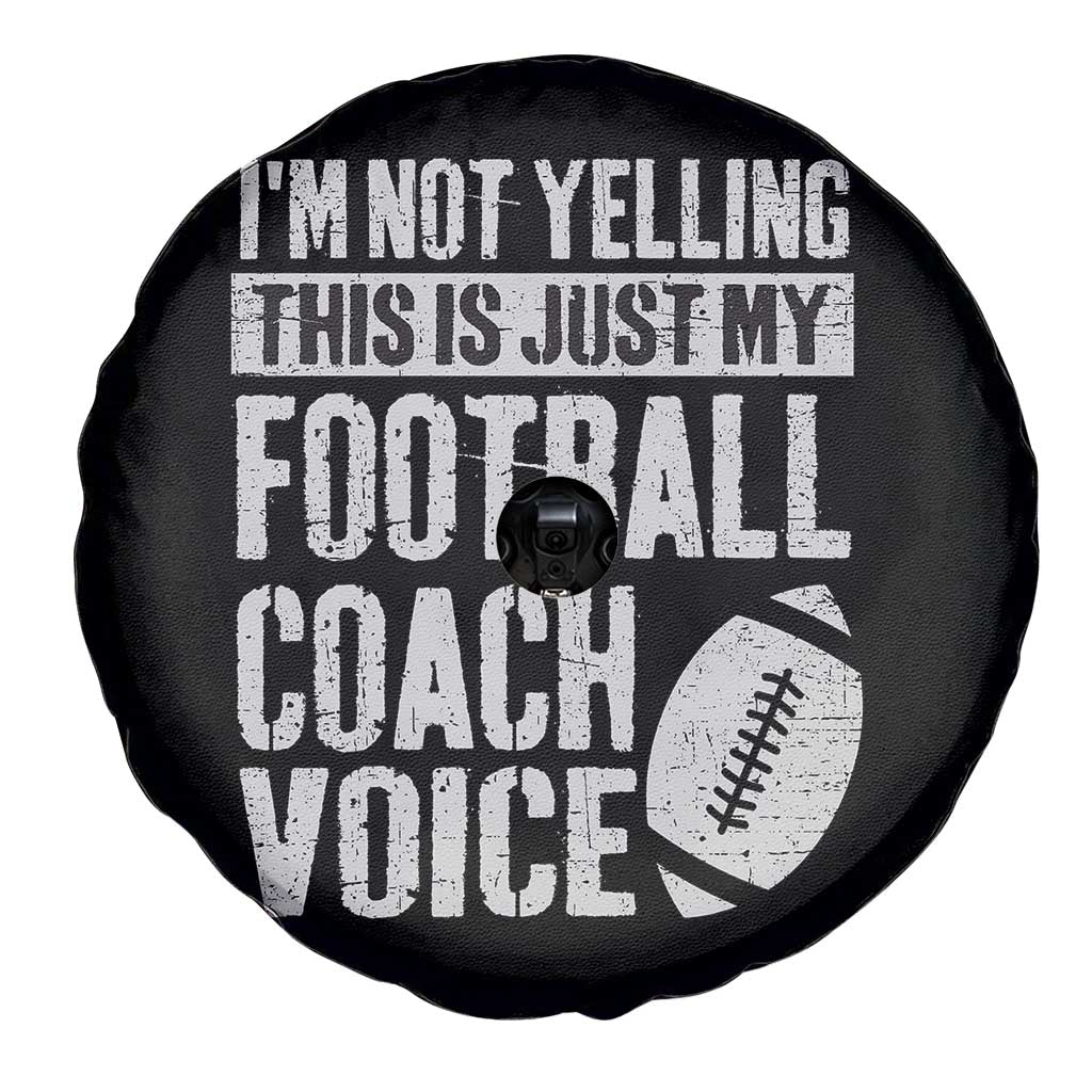 Football Coach Spare Tire Cover Cool Distressed Vintage Funny Not Yelling - Wonder Print Shop