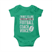 Football Coach Baby Onesie Cool Distressed Vintage Funny Not Yelling - Wonder Print Shop