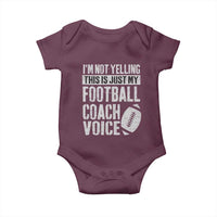Football Coach Baby Onesie Cool Distressed Vintage Funny Not Yelling - Wonder Print Shop