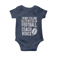Football Coach Baby Onesie Cool Distressed Vintage Funny Not Yelling - Wonder Print Shop