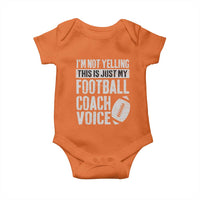 Football Coach Baby Onesie Cool Distressed Vintage Funny Not Yelling - Wonder Print Shop