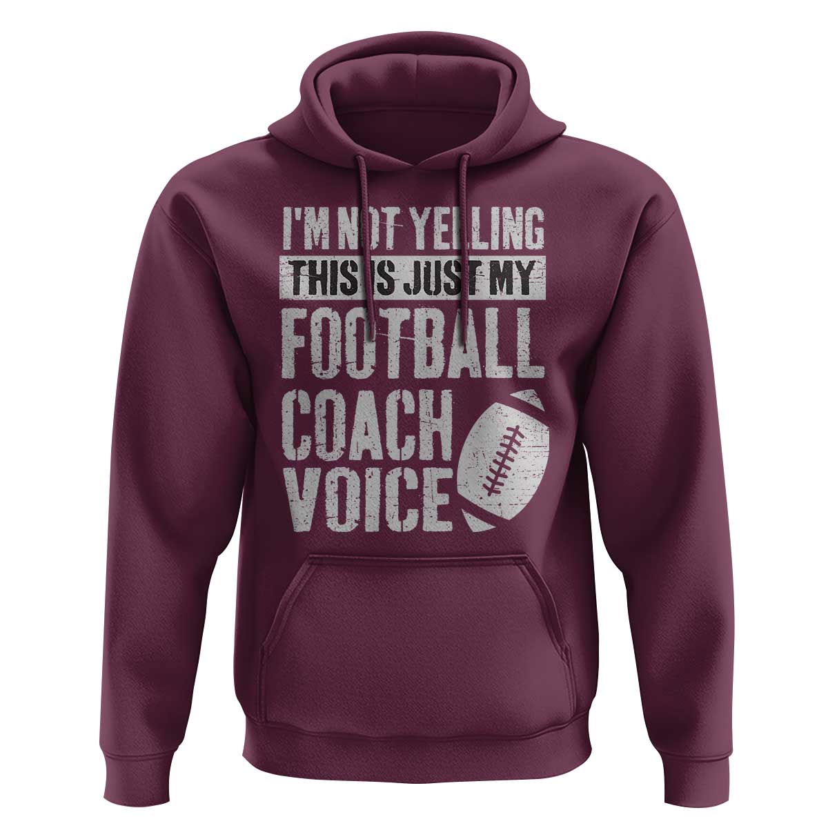 Football Coach Hoodie Cool Distressed Vintage Funny Not Yelling - Wonder Print Shop