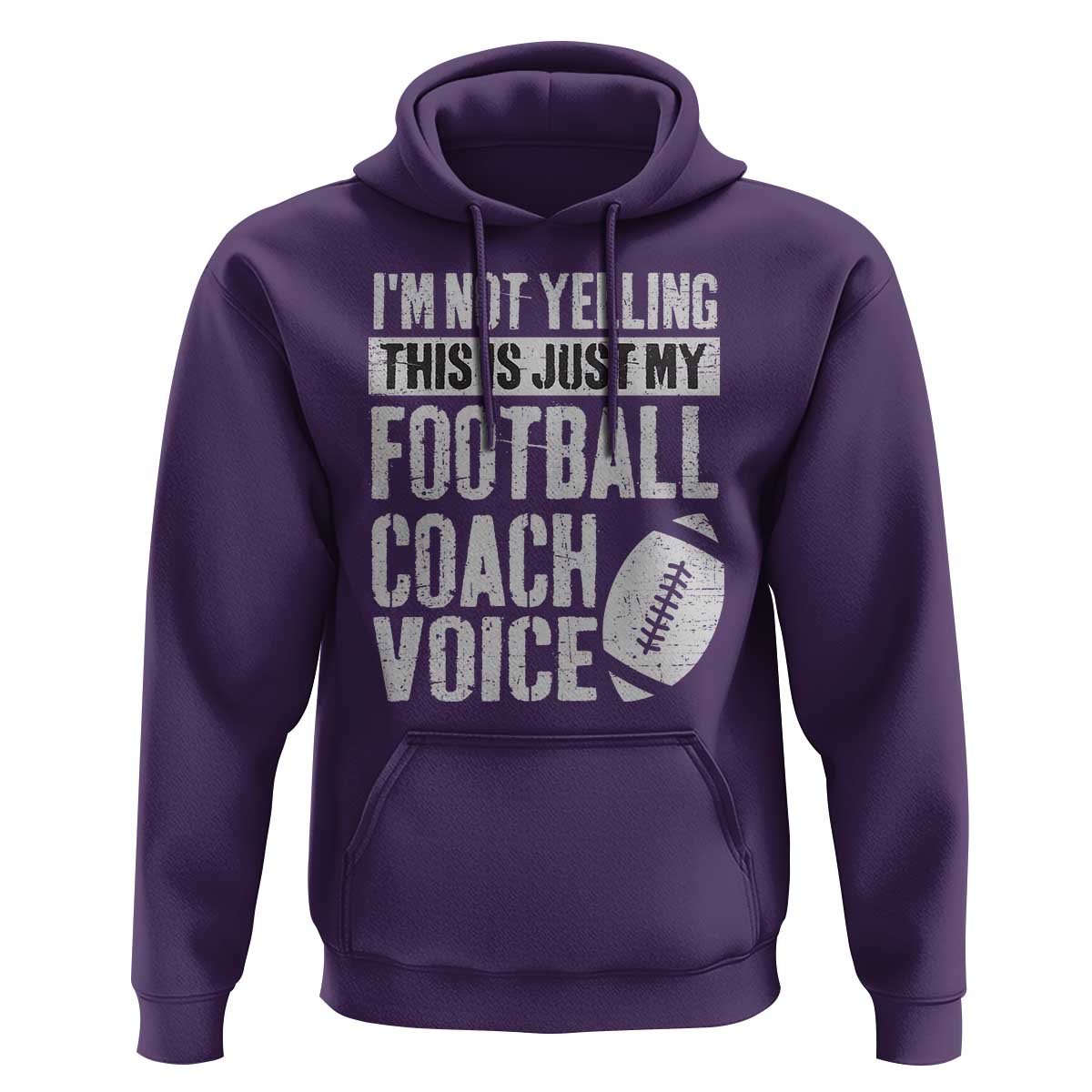 Football Coach Hoodie Cool Distressed Vintage Funny Not Yelling - Wonder Print Shop