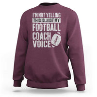 Football Coach Sweatshirt Cool Distressed Vintage Funny Not Yelling - Wonder Print Shop